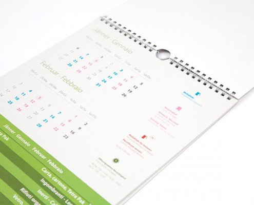 Innenseite vom Kalender