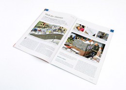Innenseite mit mehreren Bildern in verschiedenen Größen